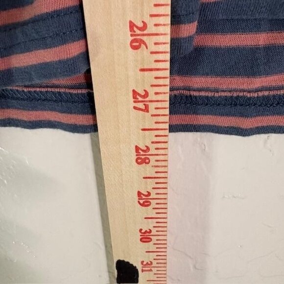 Faherty Polo Shirt Mens Medium Blue Pink Stripe 100% Cotton Casual Short Sleeve - Picture 7 of 7